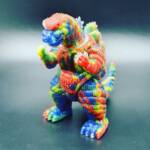 Crayon Marbled Blue Glitter Baby D