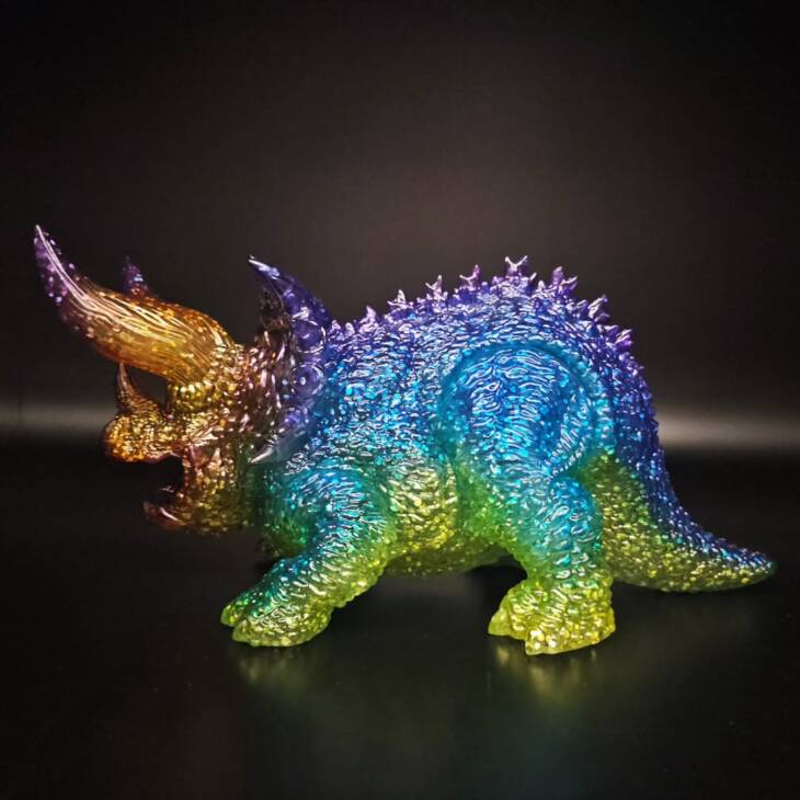 DinoKaiju Trike #1 Colourway Three Horn Glitter - Image 2