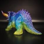 DinoKaiju Trike #1 Colourway Three Horn Glitter - Image 3
