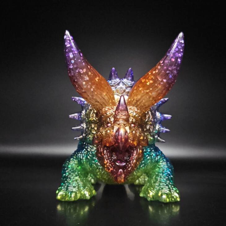 DinoKaiju Trike #1 Colourway Three Horn Glitter - Image 7