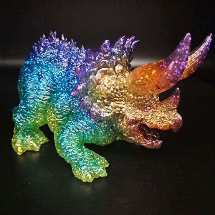 DinoKaiju Trike #1 Colourway Three Horn Glitter - Image 9
